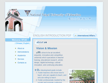 Tablet Screenshot of english.ntue.edu.tw